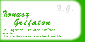 nonusz grifaton business card